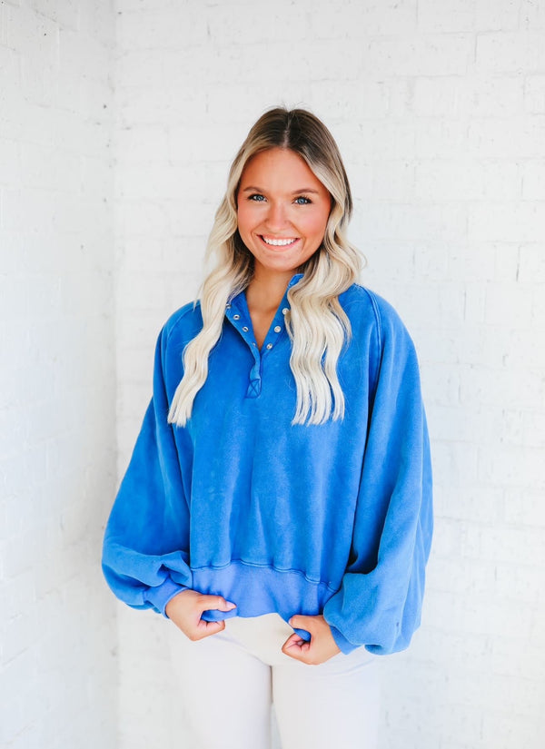 Oversized Button Pullover