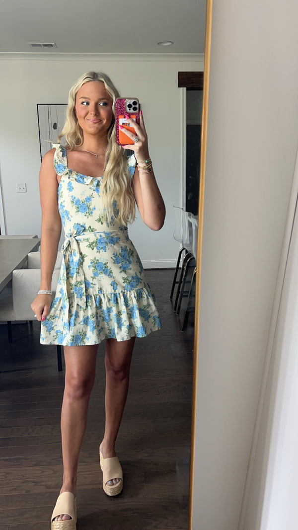 Floral Ruffle Mini Dress