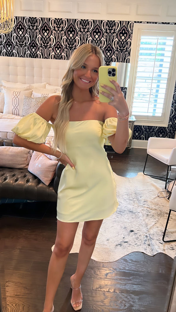 Lemon OTS Dress