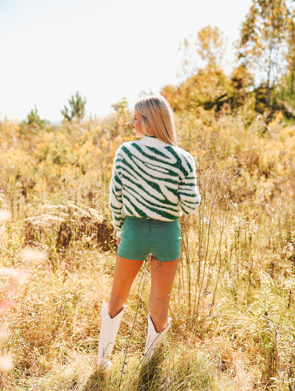 Zebra Fuzzy Sweater