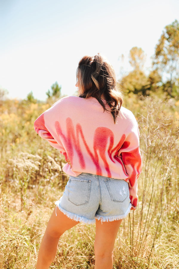 Pink Swirl Sweater