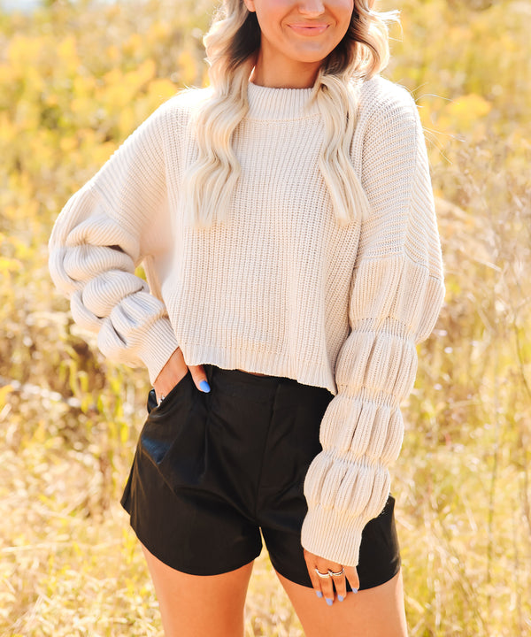 Bubble Sleeve Sweater