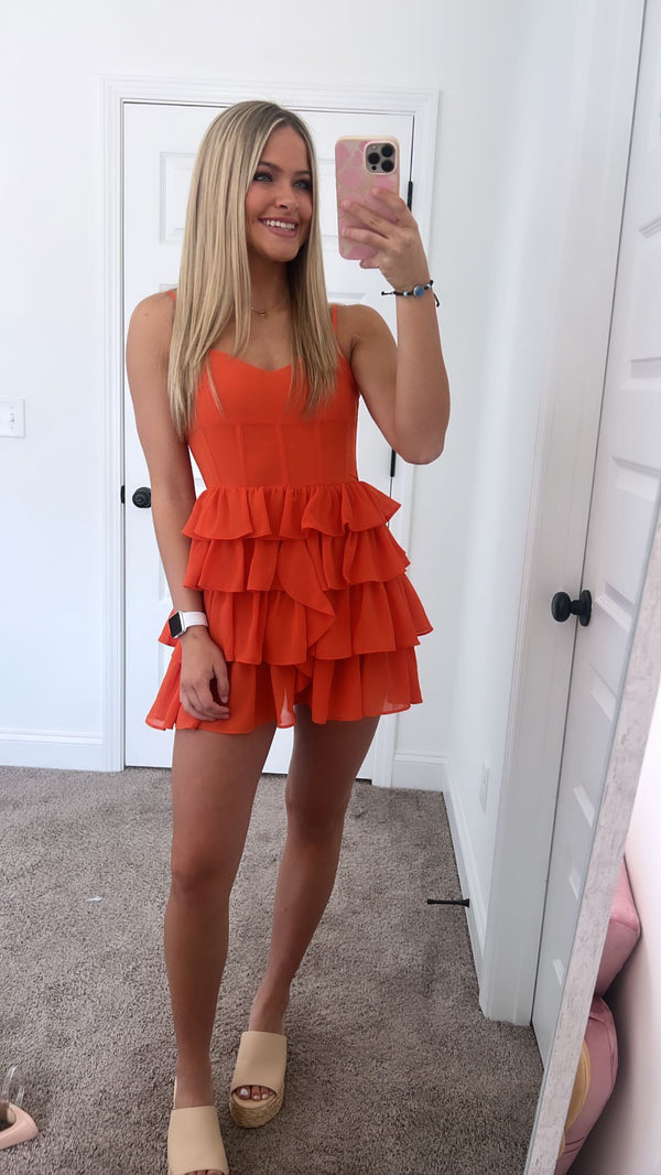 Kirsten Ruffle Mini Dress