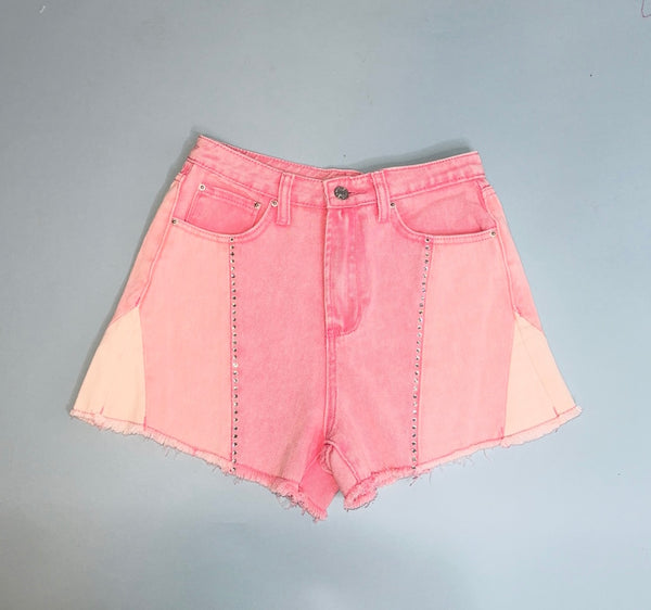 Pink Stud Shorts